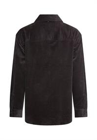 Cord-Bluse aus reiner Baumwolle caviar