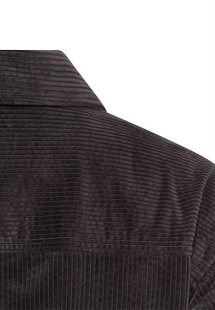 Cord-Bluse aus reiner Baumwolle caviar