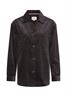 Cord-Bluse aus reiner Baumwolle caviar