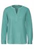 Cord-Bluse in Unifarbe adriatic green