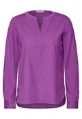 Cord-Bluse in Unifarbe iced violet