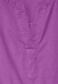 Cord-Bluse in Unifarbe iced violet