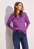 Cord-Bluse in Unifarbe iced violet