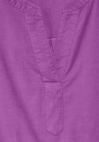 Cord-Bluse in Unifarbe iced violet