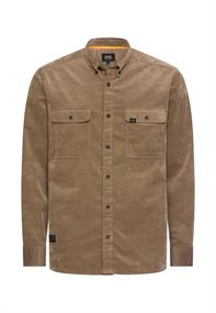 Cord Hemd mit 2-Wege Stretch sepia brown