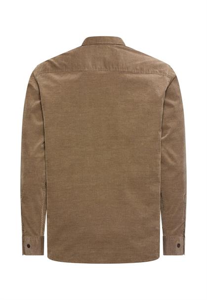 Cord Hemd mit 2-Wege Stretch sepia brown