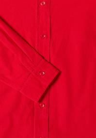 Cord Hemdbluse fiery red