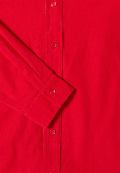 Cord Hemdbluse fiery red