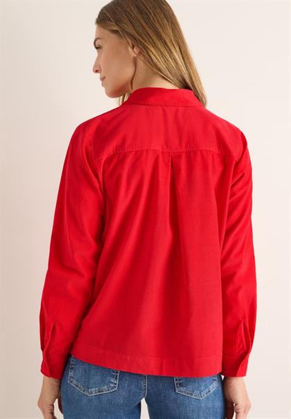 Cord Hemdbluse fiery red
