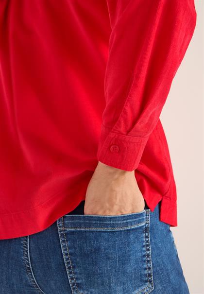 Cord Hemdbluse fiery red