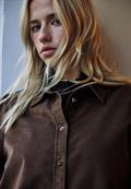Cord Hemdbluse java brown