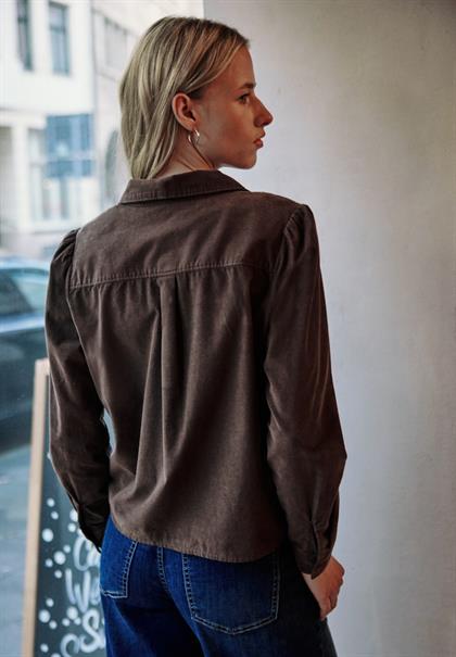 Cord Hemdbluse java brown