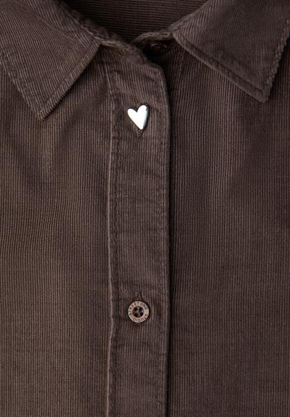 Cord Hemdbluse java brown