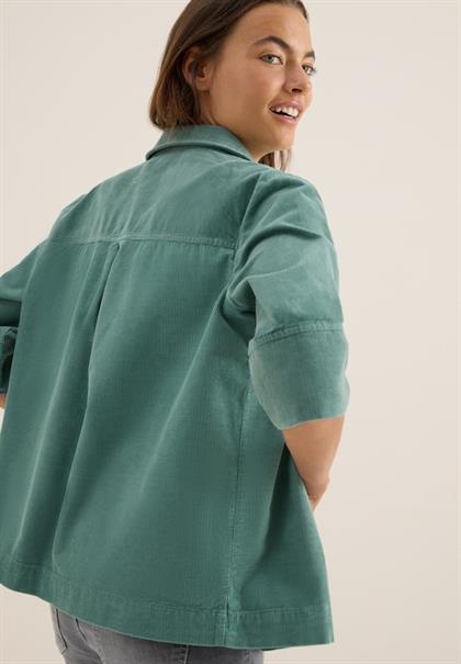 Cord Hemdbluse jewel green