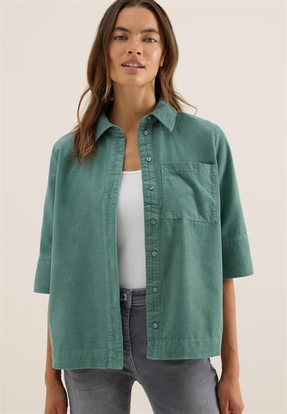 Cord Hemdbluse jewel green