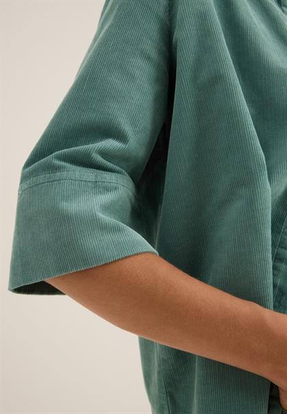 Cord Hemdbluse jewel green