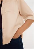 Cord Hemdbluse oat milk beige