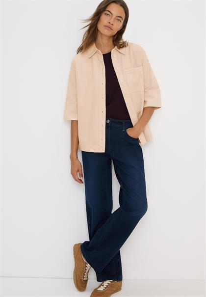 Cord Hemdbluse oat milk beige