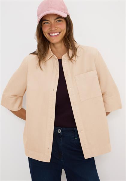 Cord Hemdbluse oat milk beige
