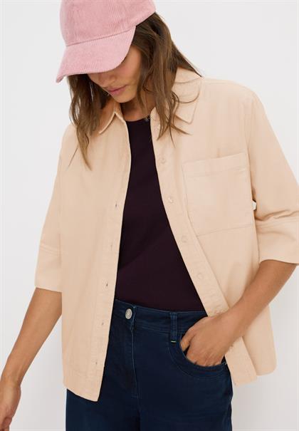 Cord Hemdbluse oat milk beige