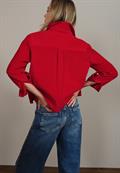 Cord Hemdbluse racing red
