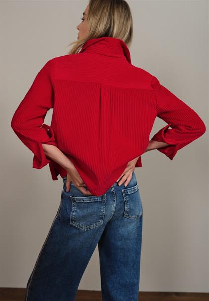 Cord Hemdbluse racing red