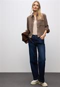 Cord Hemdbluse silk brown