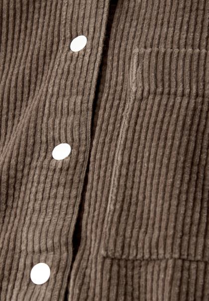 Cord Hemdbluse silk brown