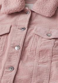 Cord-Jacke mit Teddy-Kragen dusty petal rose