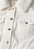 Cord-Jacke mit Teddy-Kragen lucid white