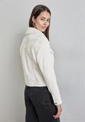 Cord-Jacke mit Teddy-Kragen lucid white