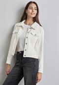 Cord-Jacke mit Teddy-Kragen lucid white