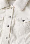 Cord-Jacke mit Teddy-Kragen lucid white