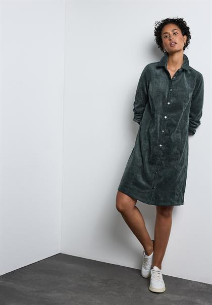 Cord-Kleid hunter green