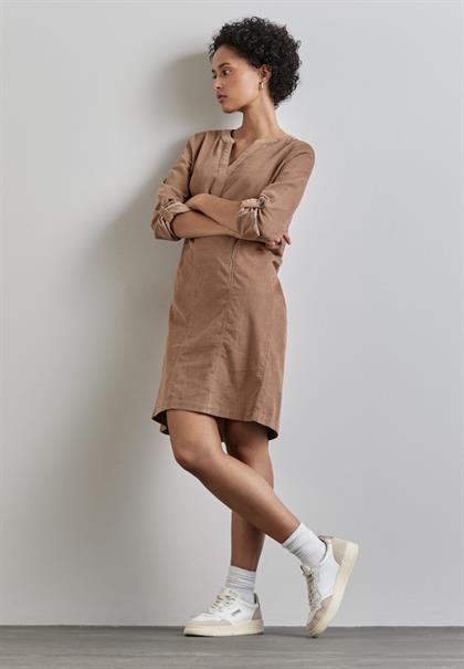 Cord-Kleid rich mocha