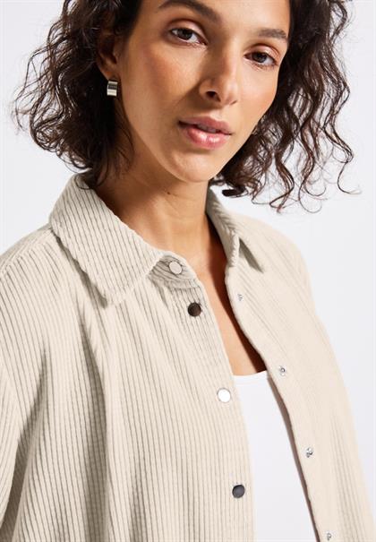 Cord Longblouse malted beige
