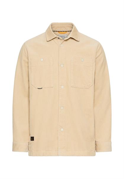 Cord Overshirt mit Druckknöpfen oatmeal