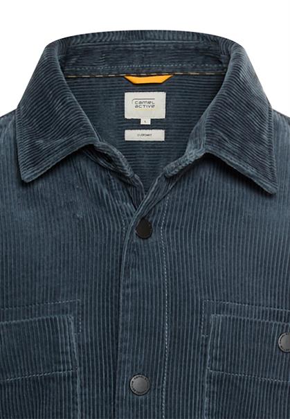 Cord Overshirt mit Druckknöpfen tinted blue