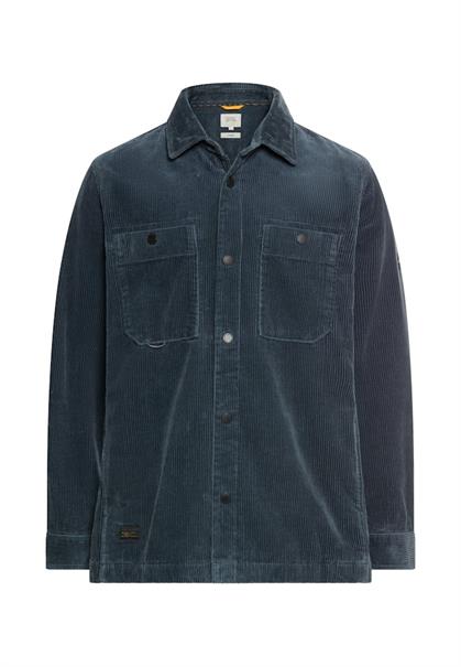 Cord Overshirt mit Druckknöpfen tinted blue