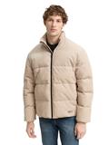 Cord Puffer-Jacke mit Stehkragen cashew beige