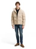 Cord Puffer-Jacke mit Stehkragen cashew beige