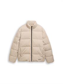 Cord Puffer-Jacke mit Stehkragen cashew beige