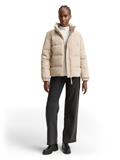 Cord Pufferjacke mit Stehkragen cashew beige