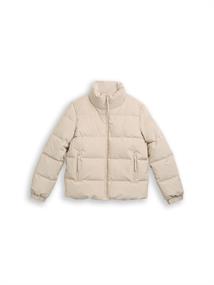 Cord Pufferjacke mit Stehkragen cashew beige