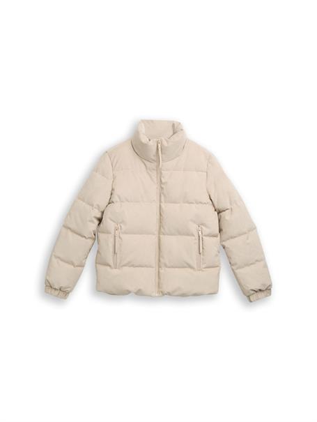 Cord Pufferjacke mit Stehkragen cashew beige
