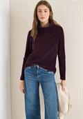 Cord Shirt mit großem Kragen eggplant red