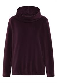 Cord Shirt mit großem Kragen eggplant red