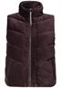 Cord-Weste mit Steppmuster und Zipper berry red