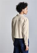 Cordbluse mit Knopfleiste smooth sand beige
