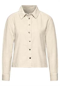 Cordbluse mit Knopfleiste smooth sand beige